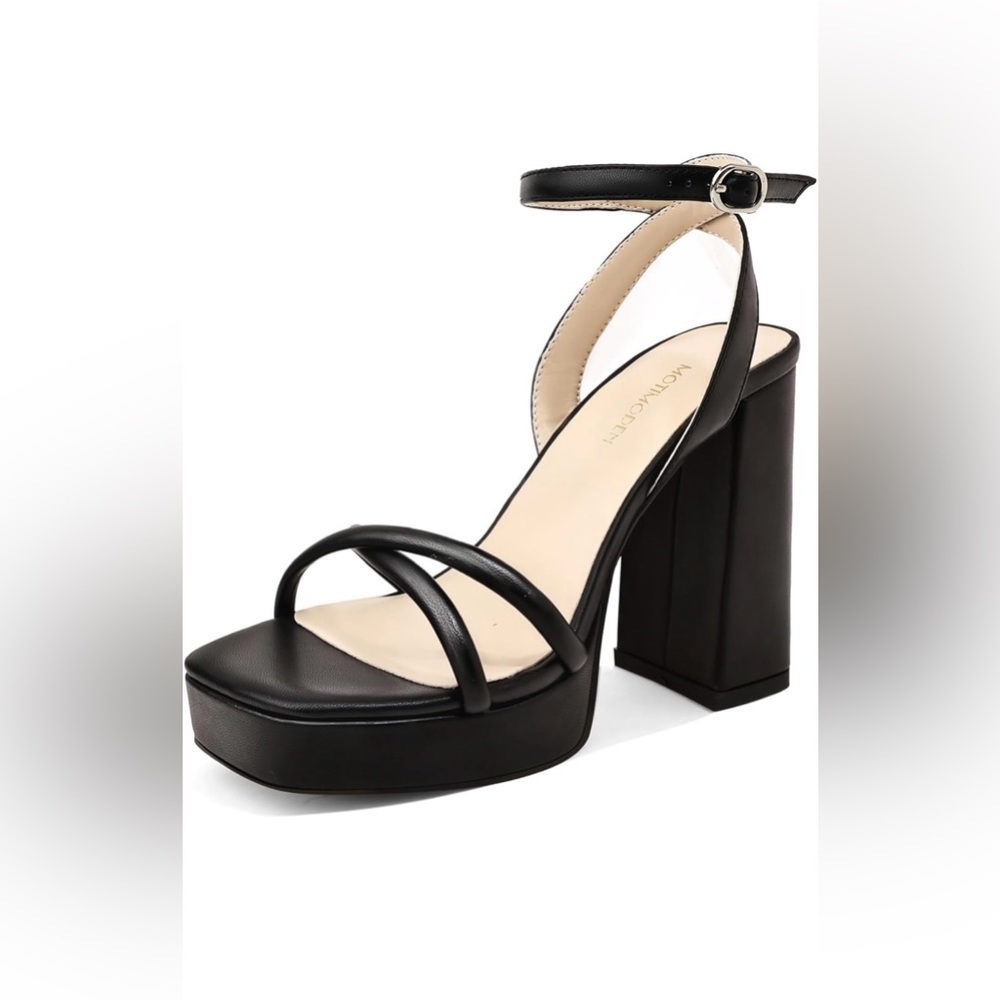 Women Block Chunky Platform High Heels